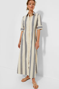 Marine Bayadere Stripe Maxi Joan Dress