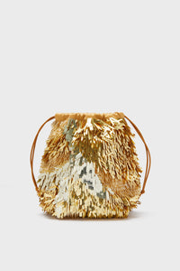 Gilt Celeste Paillette Drawstring Bag